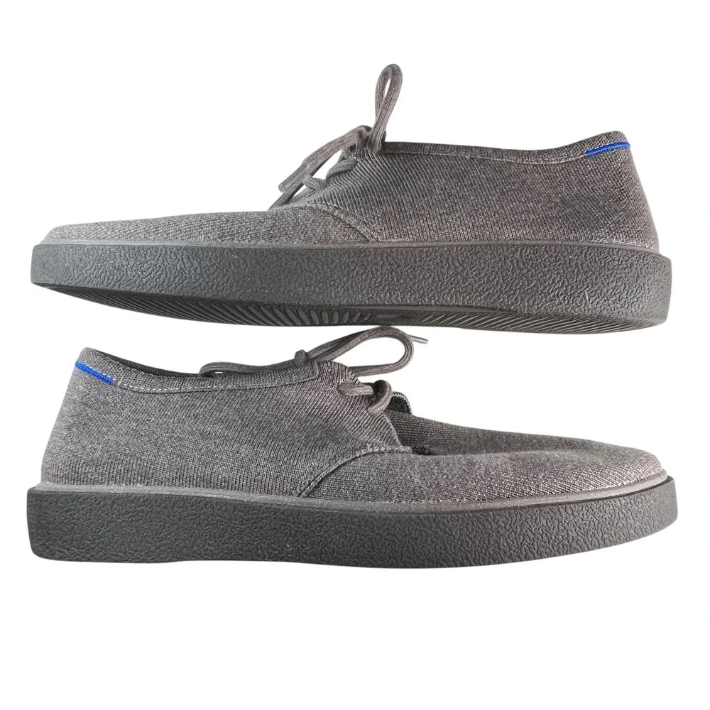 Rothy's Mens Loafers Gray Knit Upper Lace-Up Oxfords Everyday‎ Casual Size 12.5